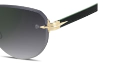 Shop DAVID BECKHAM Talisman Rimless Pilot Sunglasses in Gold online.