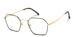 Shop Carrera Engraved Logo Irregular Eyeglasses in Black Gold online.