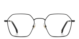 Shop Carrera Engraved Logo Irregular Eyeglasses in Black online.