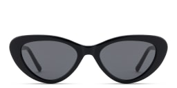 Shop TRICE Delilah Cat-Eye Sunglasses in Black/Black online.