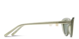 Shop TRICE Delilah Cat-Eye Sunglasses in Milky Green online.