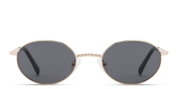 Shop TRICE Paloma Gold Ball Oval Sunglasses in Gold online.