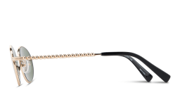 Shop TRICE Paloma Gold Ball Oval Sunglasses in Gold online.