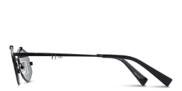 Shop TRICE Leila Edgy Irregular Sunglasses in Matte Black online.