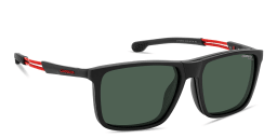 Shop Carrera Clip-On Wide Rectangle Eyeglasses in Black & Red online.