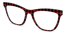 Shop Pair Eyewear The Harper Top in Check Red online.
