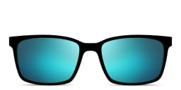 Shop Pair Eyewear The Kirby Sun Top in Black/Blue Reflective online.