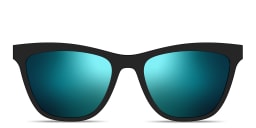 Shop Pair Eyewear The Harper Sun Top in Black/Blue Reflective online.