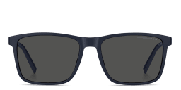 Shop Tommy Hilfiger Logo Rectangle Sunglasses in Dark Blue online.