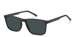 Shop Tommy Hilfiger Logo Rectangle Sunglasses in Grey online.