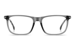 Shop Carrera Logo Print Rectangle Eyeglasses in Brown online.