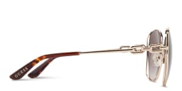 Shop Guess Chain-Embellished Oversized Irregular Sunglasses in Gold online.