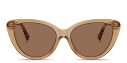 Shop BURBERRY Vintage Check Cat-Eye Sunglasses in Transparent Brown online.