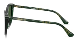 Shop BURBERRY Logo Lettering Cat-Eye Sunglasses in Transparent Green online.