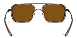 Shop Emporio Armani Eagle Logo Square Sunglasses in Black online.
