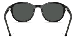 Shop Emporio Armani Embossed Eagle Logo Panthos Sunglasses in Black online.