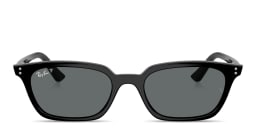 Shop Ray-Ban Zaya Unisex Pillow Sunglasses in Black/Dark Grey online.