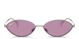 Shop Ray-Ban Kai Unisex Oval Sunglasses in Gunmetal/Dark Violet online.