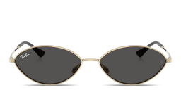 Shop Ray-Ban Kai Unisex Oval Sunglasses in Gold/Dark Grey online.