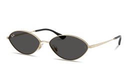 Shop Ray-Ban Kai Unisex Oval Sunglasses in Gold online.