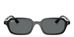 Shop Ray-Ban Zuri Unisex Pillow Sunglasses in Black/Dark Grey online.