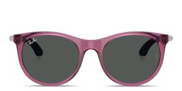 Shop Ray-Ban Junior Kids Panthos Sunglasses in Transparent Violet online.