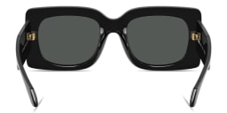 Shop VERSACE Logo Signature Oversized Square Sunglasses in Black online.