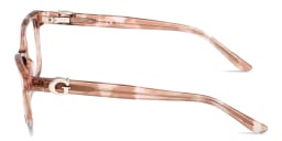 Shop Guess G Motif Rectangle Eyeglasses in Beige online.