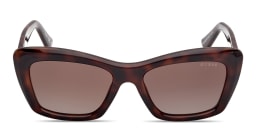 Shop Guess G Logo Rectangle Sunglasses in Havana online.