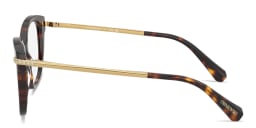 Shop Swarovski Crystal-Embellished Square Eyeglasses in Havana online.