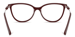 Shop Armani Exchange Logo Lettering Cat-Eye Eyeglasses in Bordeaux online.