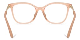 Shop Emporio Armani Eagle Logo Kids Butterfly Eyeglasses in Transparent Beige online.
