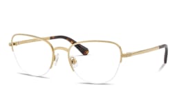 Shop Swarovski Crystal-Embellished Half-Rim Cat-Eye Eyeglasses in Gold online.