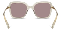 Shop Swarovski Crystal Irregular Sunglasses in Transparent Beige online.