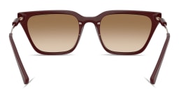 Shop Armani Exchange Logo Print Cat-Eye Sunglasses in Bordeaux online.