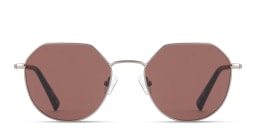 Shop TRICE Logo Irregular Sunglasses in Gunmetal/Dark Brown online.