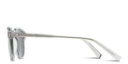 Shop TRICE Logo Square Sunglasses in Transparent Grey online.