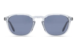 Shop TRICE Logo Square Sunglasses in Transparent Grey online.