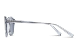 Shop TRICE Logo Square Sunglasses in Transparent Grey online.