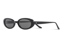 Shop TRICE Logo Oval Sunglasses in Black online.