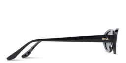 Shop TRICE Logo Oval Sunglasses in Black online.