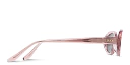 Shop TRICE Logo Oval Sunglasses in Transparent Pink online.