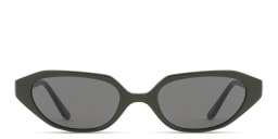 Shop TRICE Logo Irregular Sunglasses in Green online.