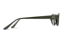 Shop TRICE Logo Irregular Sunglasses in Green online.