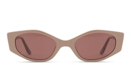 Shop TRICE Logo Irregular Sunglasses in Beige online.
