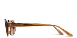 Shop TRICE Logo Rectangle Sunglasses in Transparent Brown online.