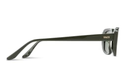 Shop TRICE Logo Rectangle Sunglasses in Green online.