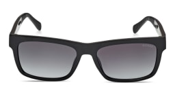 Shop Guess G Logo Rectangle Sunglasses in Black/Gradient Smoke online.