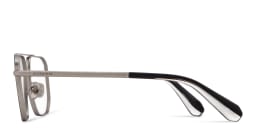 Shop ALL SAINTS Felix Wide Pilot Eyeglasses in Black & Silver online.