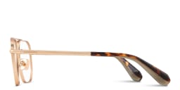 Shop ALL SAINTS Felix Wide Pilot Eyeglasses in Warm Brass online.